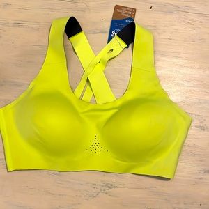 Brooks Neon Yellow Sports Bra